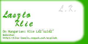 laszlo klie business card